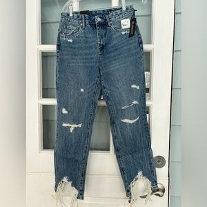 Designer BlankNYC Madison Shark-Bite Cropped Ankle Jeans size 27